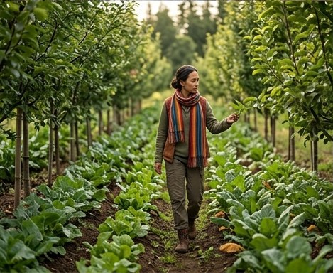Walking an agroforestry buffer strip
